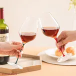 CHEER MODA Lava 430 ml - sklenice na červené víno s černou černou barvou