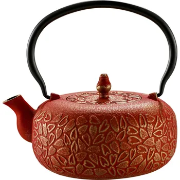 Konvice na čaj Litinová konvice s infuzérem HEARTS ČERVENÁ 1 l