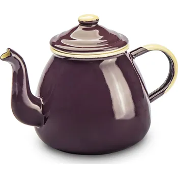 Konvice na čaj Smaltem potažená čajová konvice / džbán OLKUSKIE WYROBY EMALIOWANE 0,9 l OWE Eggplant