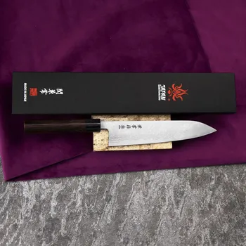 Kuchyňský nůž KANETSUNE SEKI Zen-Bokashi 21 cm - japonský kuchařský nůž z vysokouhlíkové oceli