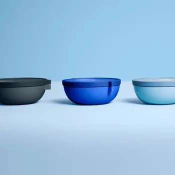 Dětské zboží MEPAL Vita Vivid Blue 1,5 l - obědová krabička / dvoukomorová snídaňová krabička s nádobkou na omáčku