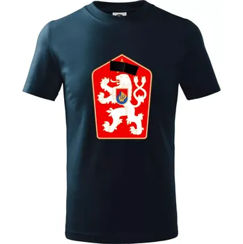 Chlapecké tričko Mistrovství světa v ledním hokeji 1969 znak samostatný bez čísla - Tričko dětské bavlněné - 134 cm/8 let ( Námořní modrá (velmi tmavá - téměř černá) )