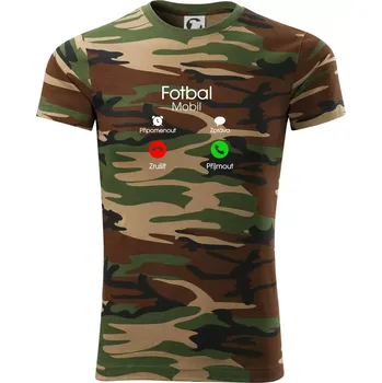 Pánské tričko Fotbal volá - Army CAMOUFLAGE - XL ( Hnědý maskáč )