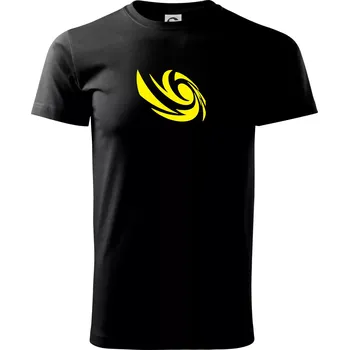 Vortex logo samostatné - žluté - Triko extra velké (5-8XL) - 6XL ( Černá )