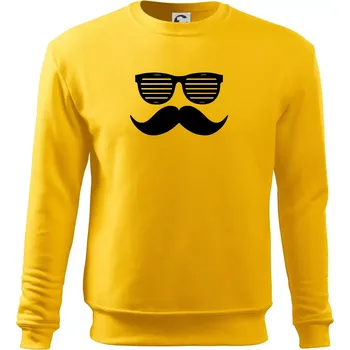 Pánská mikina Mustache brýle - Mikina Essential pánská - L ( Žlutá )