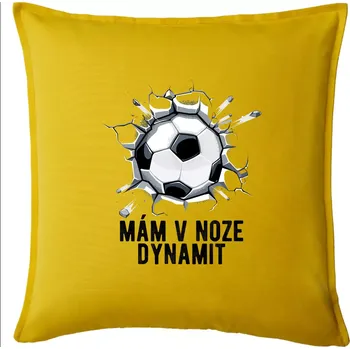 Polštář Mám v noze dynamit - Polštář 50x50 - 50x50 - Pouze potah ( Žlutá )