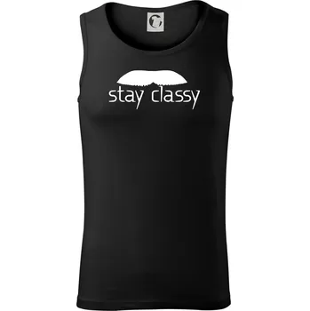 Pánské termoprádlo Stay Classy - mustache - Tílko pánské Core - XL ( Černá )