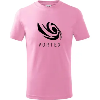 Chlapecké tričko Vortex logo jednobarevné - Tričko dětské bavlněné - 104-110cm / 3-4 roky ( Růžová )