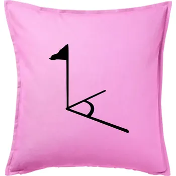 Polštář Rohový praporek - Polštář 50x50 - 50x50 - Pouze potah ( Růžová )