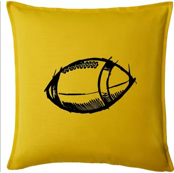 Polštář Americký fotbal míč skica - Polštář 50x50 - 50x50 - Pouze potah ( Žlutá )