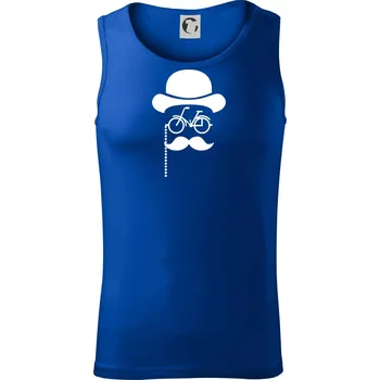 Pánská móda Mustache kolo - Tílko pánské Core - 2XL ( Královská modrá )