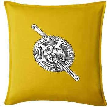 Polštář Cyklo převodník - Polštář 50x50 - 50x50 - Pouze potah ( Žlutá )
