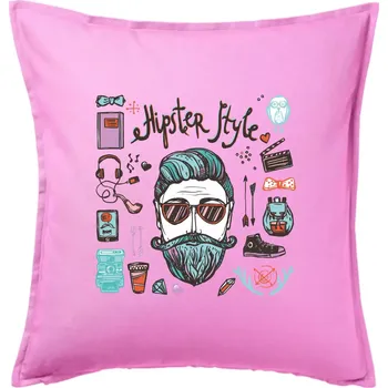 Polštář Hipster style - Polštář 50x50 - 50x50 - Pouze potah ( Růžová )