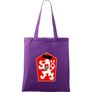 Nákupní taška Mistrovství světa v ledním hokeji 1969 znak samostatný bez čísla - Taška bavlněná - 42 x 38 cm ( Fialová )
