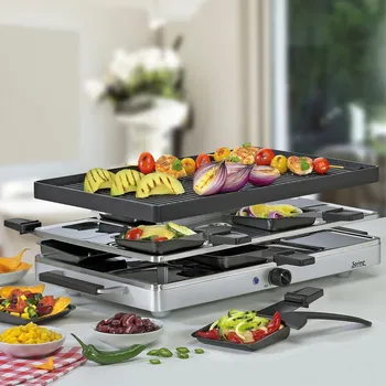 Kuchyňský gril SPRING Raclette Classic 1200 W - elektrický stolní gril z nerezové oceli s příslušenstvím