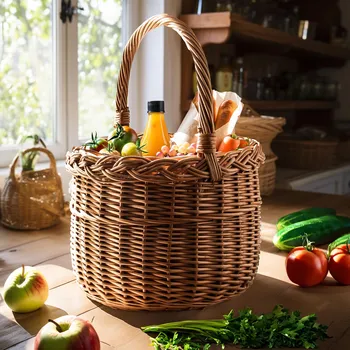 Nákupní košík Velikonoční / nákupní proutěný košík WNUK 30 cm