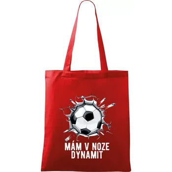 Nákupní taška Mám v noze dynamit - Taška bavlněná - 42 x 38 cm ( Červená )