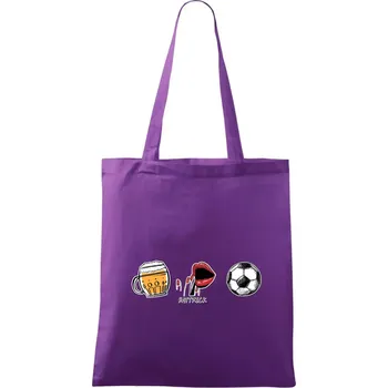 Hattrick fotbal - Taška bavlněná - 42 x 38 cm ( Fialová )
