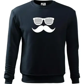 Chlapecké tričko Mustache brýle - Mikina Essential dětská - 158 cm/12 let ( Námořní modrá (velmi tmavá - téměř černá) )
