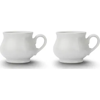Kameninové hrnky na svařené víno s uchem KERA CERAMIKA JUHAS bílé 300 ml 2 ks