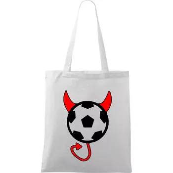 Fotbal devil - Taška bavlněná - 42 x 38 cm ( Bílá )