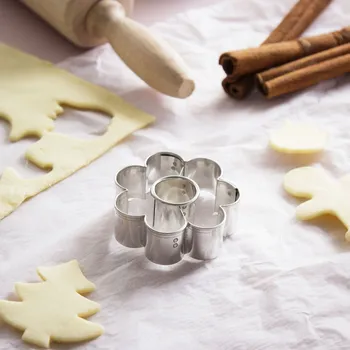 Forma na pečení Kovová forma / vykrajovátko na sušenky KVĚTINA S KRUHEM 5 cm