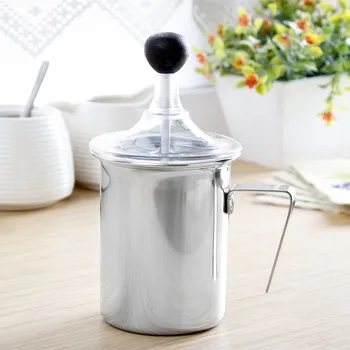 Šlehač mléka FRABOSK COMBAT 0,3 l ocelový ruční napěňovač mléka