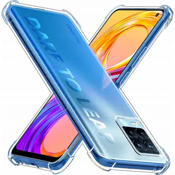 Pouzdro na mobilní telefon Zadní Kryt Jfm příslušenství pro Realme 8 PRO / Realme 8, ZESÍLENÉ ROHY, transparentní (bezbarvý)