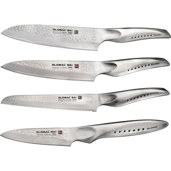 Kuchyňské nože z nerezové oceli GLOBAL SAI 4 ks