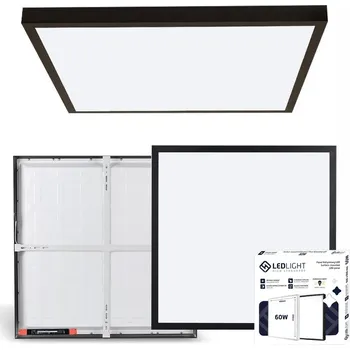 HUR LED STROPNÍ ČTVERCOVÉ SVÍTIDLO ČERNÁ CCD NEUTRÁLNÍ 60X60CM 60W