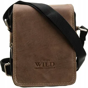 Always Wild Černo-kožená messenger taška [DH] 591-MHC Velikost: ONE SIZE