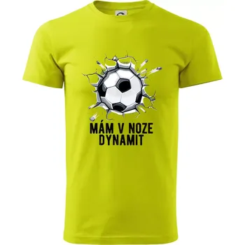 Mám v noze dynamit - Klasické pánské triko vyšší gramáže - S ( Limetková )