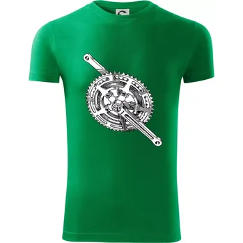 Pánské oblečení Cyklo převodník - Viper FIT - Pánské zůžené tričko - S ( Středně zelená )