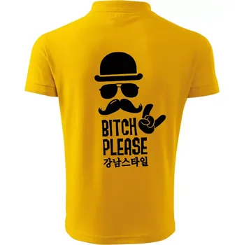 Pánská košile Bitch please! Mustache - Polokošile pánská Pique Polo 203 - L ( Žlutá )