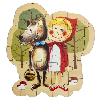 Puzzle Dřevěné puzzle - Červená Karkulka, 26 ks