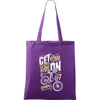 Nákupní taška Get Your Ride On - Taška bavlněná - 42 x 38 cm ( Fialová )