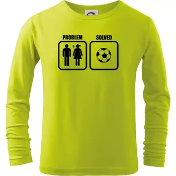 Dětská móda Problém fotbal - Triko dětské Long Sleeve - 134 cm/8 let ( Limetková )