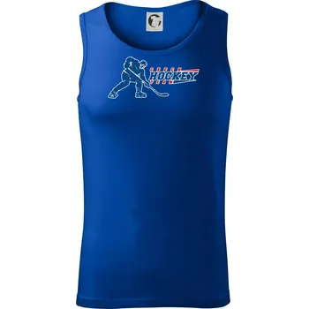Czech hockey team - hokejista + nápis - Mistrovství světa v ledním hokeji 2025 - Tílko pánské Core - 2XL ( Královská modrá )