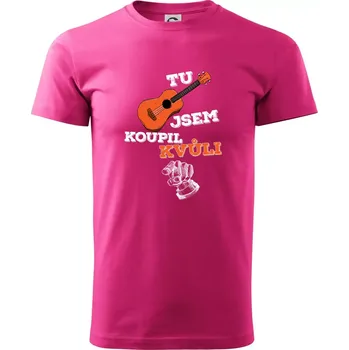 Pánská móda Když koupíš kytaru - Klasické pánské triko vyšší gramáže - XL ( Purpurová )