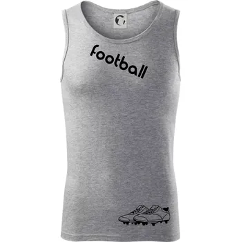 FOOTBALL nápis šikmo - Tílko pánské Core - 2XL ( Tmavě šedý melír )