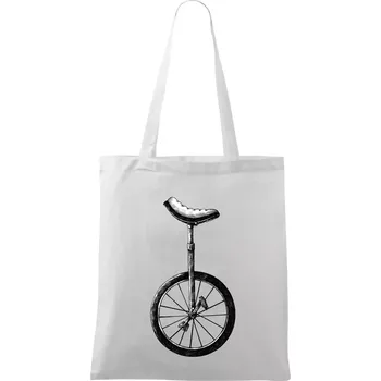 jednokolka kreslená - Taška bavlněná - 42 x 38 cm ( Bílá )