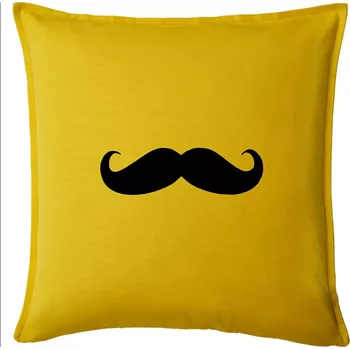 Polštář Mustache - knírek - Polštář 50x50 - 50x50 - Pouze potah ( Žlutá )