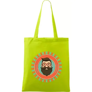 Plnovous v kruhu - Taška bavlněná - 42 x 38 cm ( Limetková )