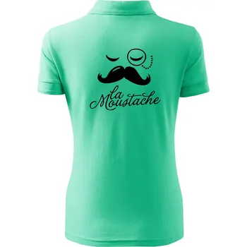 La Mustache - Polokošile dámská Pique Polo - 2XL ( Mátová )
