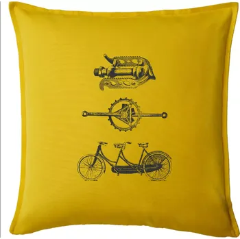 Polštář Cycling vintage - Polštář 50x50 - 50x50 - Pouze potah ( Žlutá )