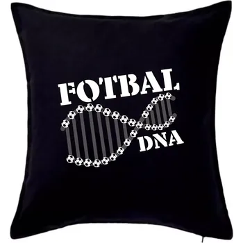 Polštář Fotbal DNA - Polštář 50x50 - 50x50 - Pouze potah ( Černá )