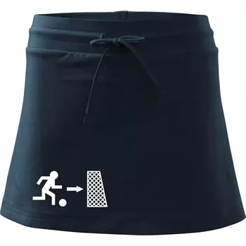 Dámská sukně Únik fotbal - Sportovní sukně - two in one - XL ( Námořní modrá (velmi tmavá - téměř černá) )