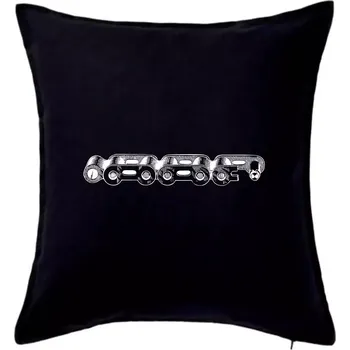 Polštář Cyklistický řetěz nákres - Polštář 50x50 - 50x50 - Pouze potah ( Černá )