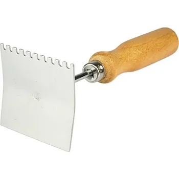 Kuchyňská škrabka Škrabka na čištění kovových mřížek nerez - dřevěná rukojeť
