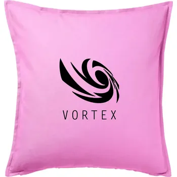 Polštář Vortex logo jednobarevné - Polštář 50x50 - 50x50 - Pouze potah ( Růžová )